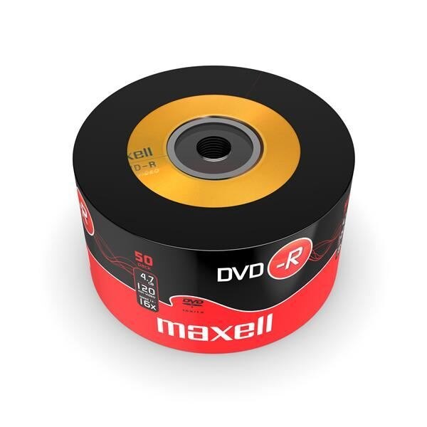DVD-R Maxell 4.7GB 16x - 50 bucati/folie - Compatibil cu Playere DVD si ...