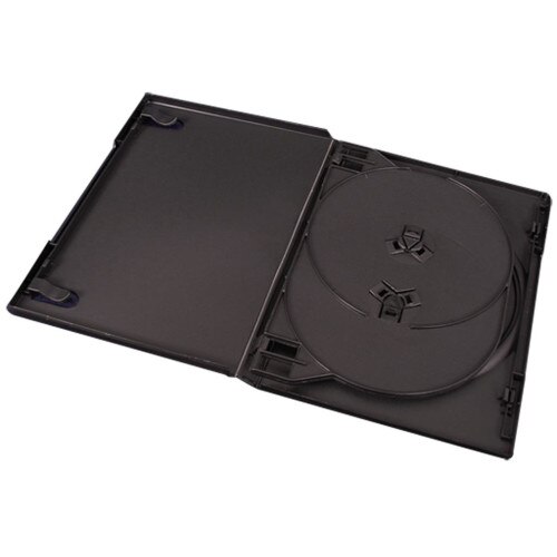Pachet cu carcase pentru trei CD/DVD , Esperanza , 14 mm 100 bucati , negru