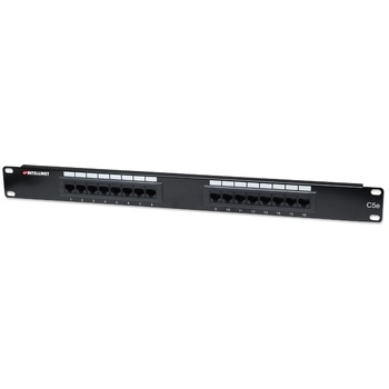 Patch Panel Intellinet 513548 UTP, Categoria 5, 16 porturi, Conector RJ-45, Negru Patch Panel Intellinet 513548 UTP, Categoria 5, 16 porturi, Conector RJ-45, Negru