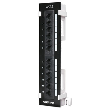 Patch Panel Intellinet 560269 UTP, Categoria 6, 12 de porturi, Conector RJ-45, Negru Patch Panel Intellinet 560269 UTP, Categoria 6, 12 de porturi, Conector RJ-45, Negru