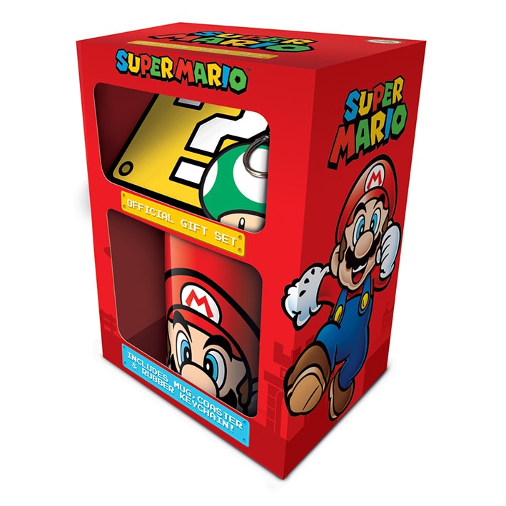 Set cana ceramica Pyramid International Super Mario Bros, Breloc, Coaster, Multicolor