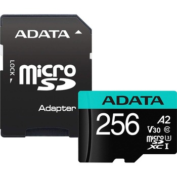Card de memorie ADATA PremierPRO, MicroSDXC, 256GB, UHS-I U3 + Adaptor Card de memorie ADATA PremierPRO, MicroSDXC, 256GB, UHS-I U3 + Adaptor