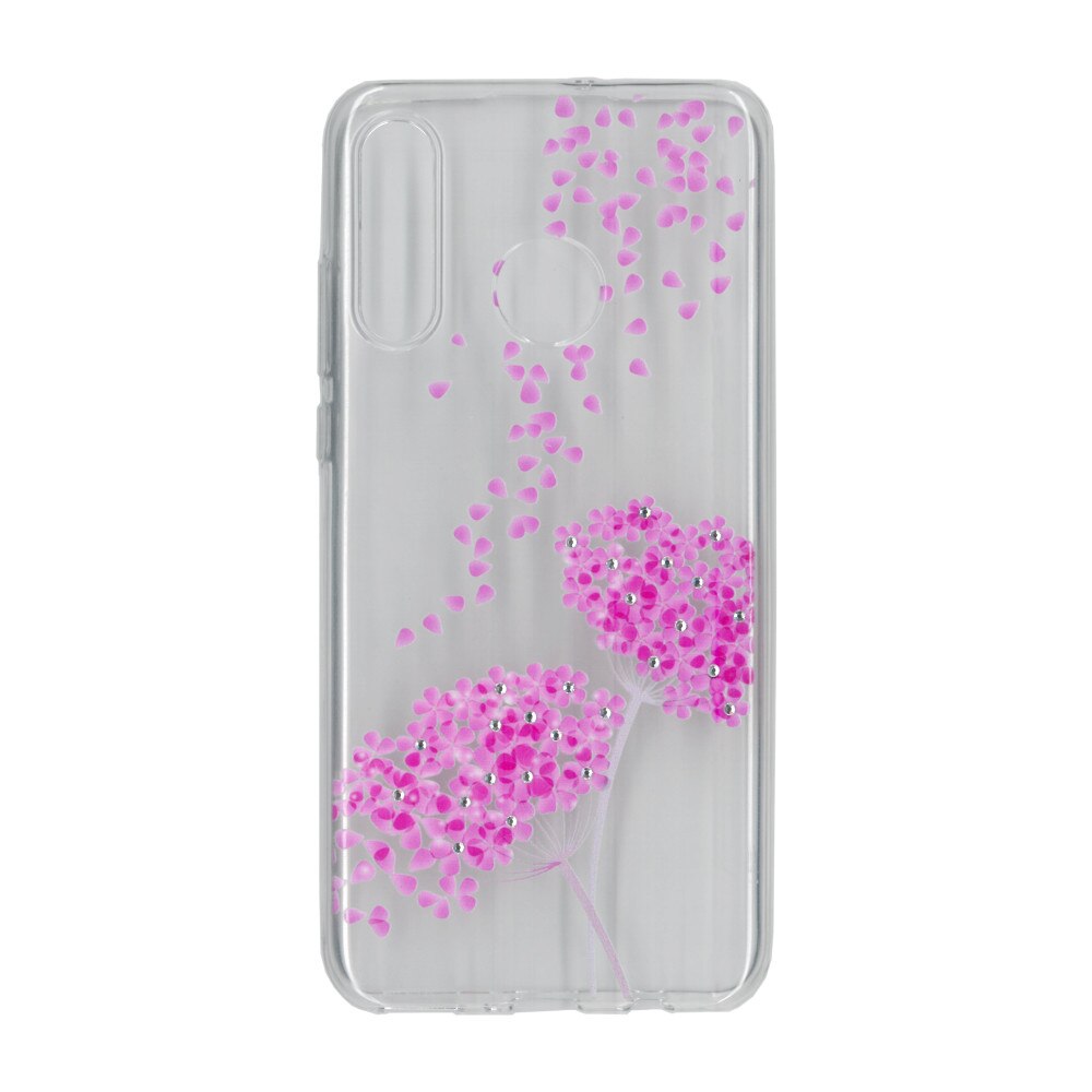 Husa silicon motiv floral si cristal, pentru Huawei P30 lite- Eurocell M4