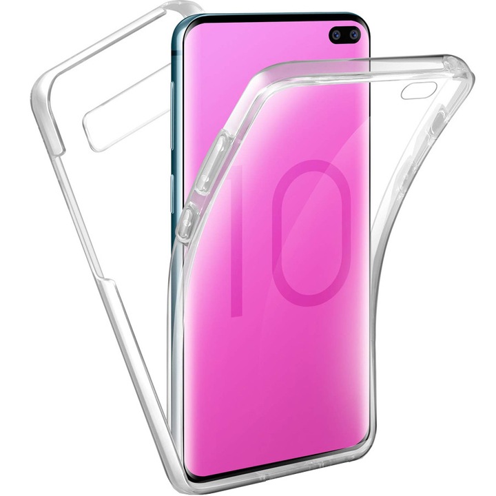 Husa silicon 360 compatibila cu Samsung Galaxy S10e / S10 Lite Fata Spate Transparent