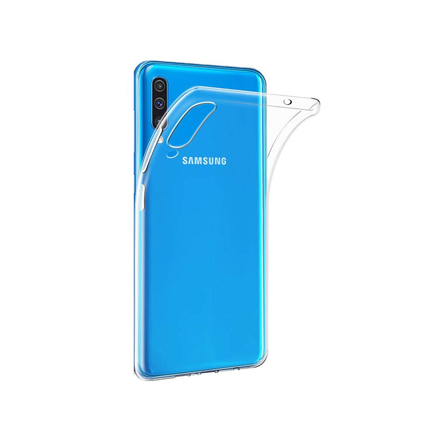 SET 1x Husa silicon Samsung Galaxy A50 , Transparenta + 1x Folie sticla securizata Samsung Galaxy A50, Antisoc, TPU, Viceversa Transparent