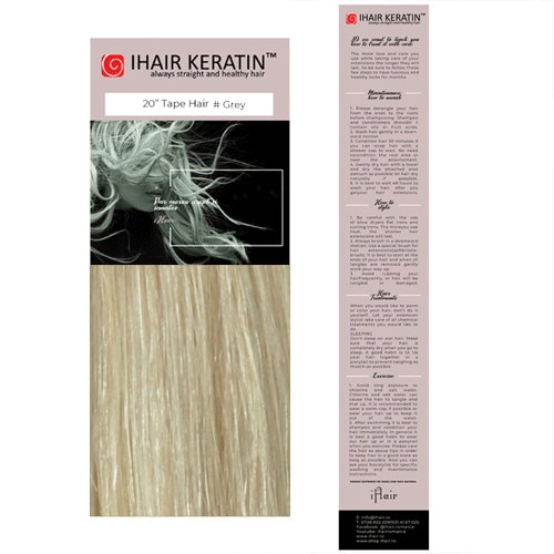 Extensii cu Banda Blond Gri Tape On Ihair Keratin