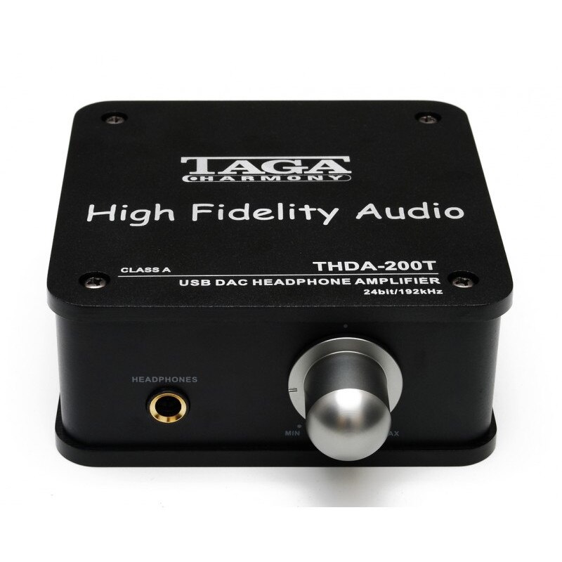 Amplificator de casti Taga Harmony THDA 200T pe lampa,DAC integrat, NEGRU