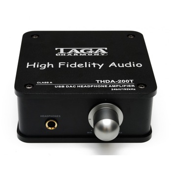 Amplificator de casti Taga Harmony THDA 200T pe lampa,DAC integrat, NEGRU Amplificator de casti Taga Harmony THDA 200T pe lampa,DAC integrat, NEGRU