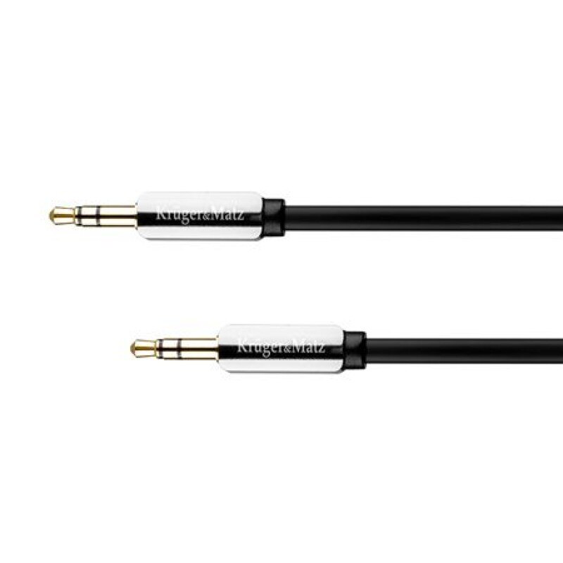Cablu audio Kruger&Matz, 2 x jack stereo 3.5 mm tata, 1.8 m