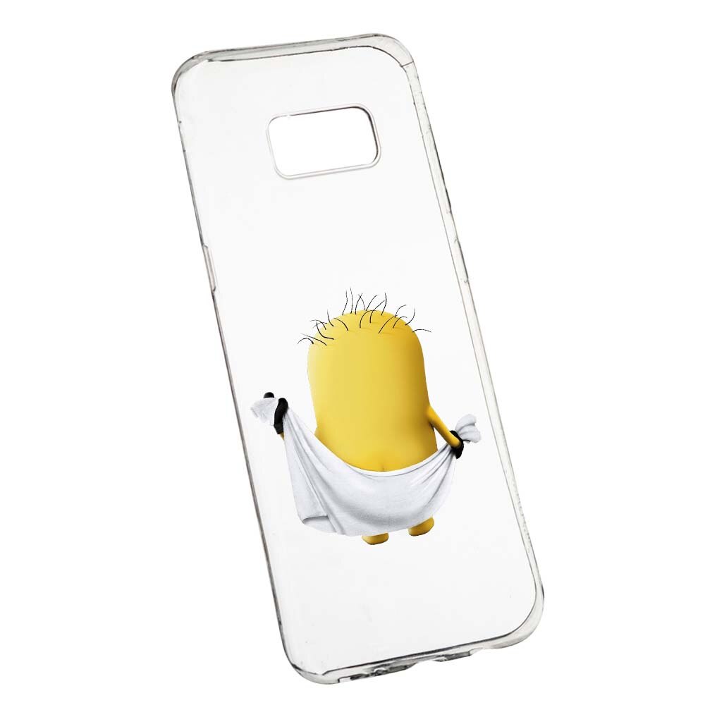 Husa de protectie Cartoon, Minion pentru Samsung Galaxy S8, rezistenta la uzura, anti-alunecare, din silicon Premium, 219