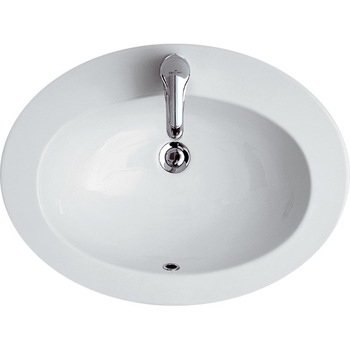 Lavoar oval, Cersanit, Gamma, incastrat, 63 cm, alb Lavoar oval, Cersanit, Gamma, incastrat, 63 cm, alb