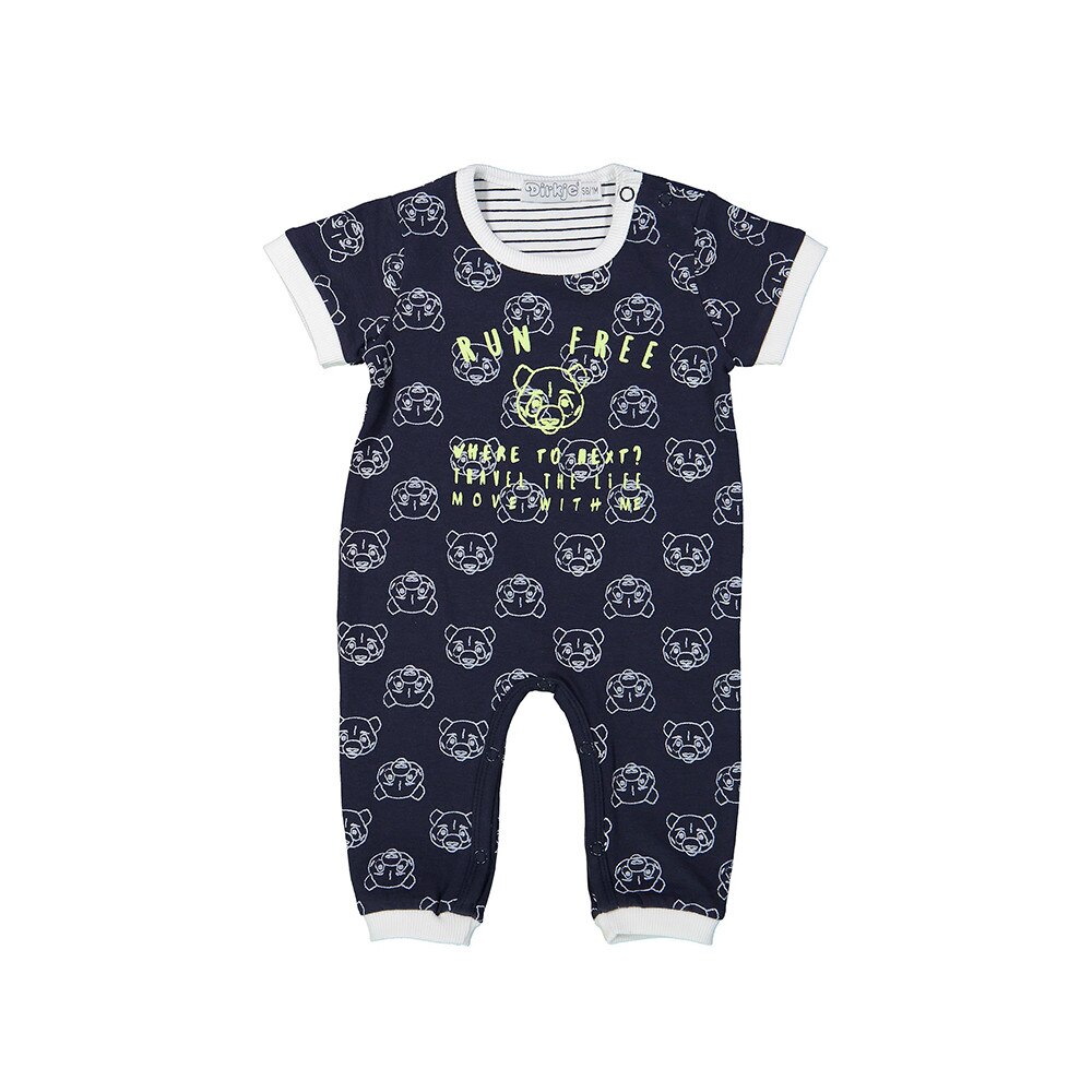 Salopeta bebe, Dirkje, cu ursuleti, bleumarin, 86 cm