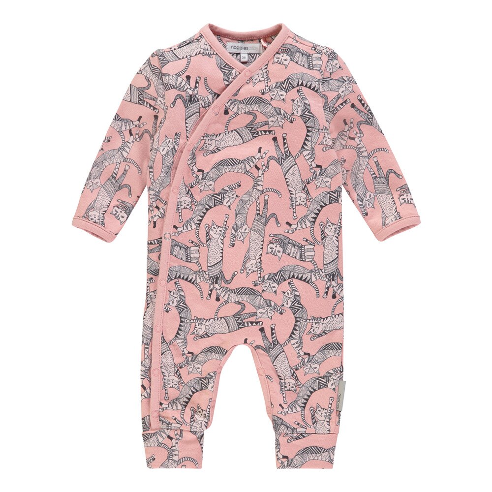 Salopeta bebe, Noppies, cu pisicute, roz, 86 cm