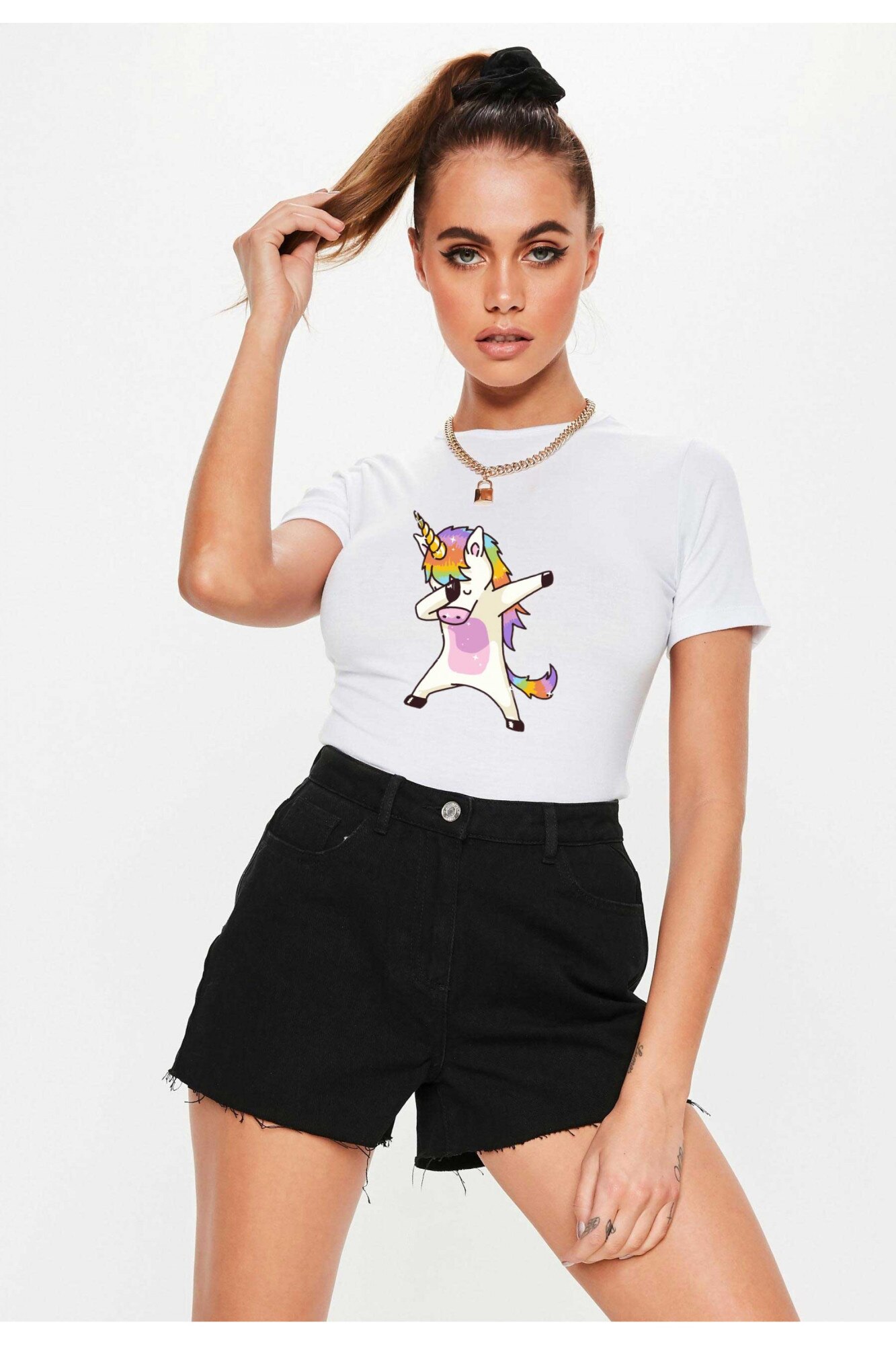 Tricou dama alb - Cool Unicorn