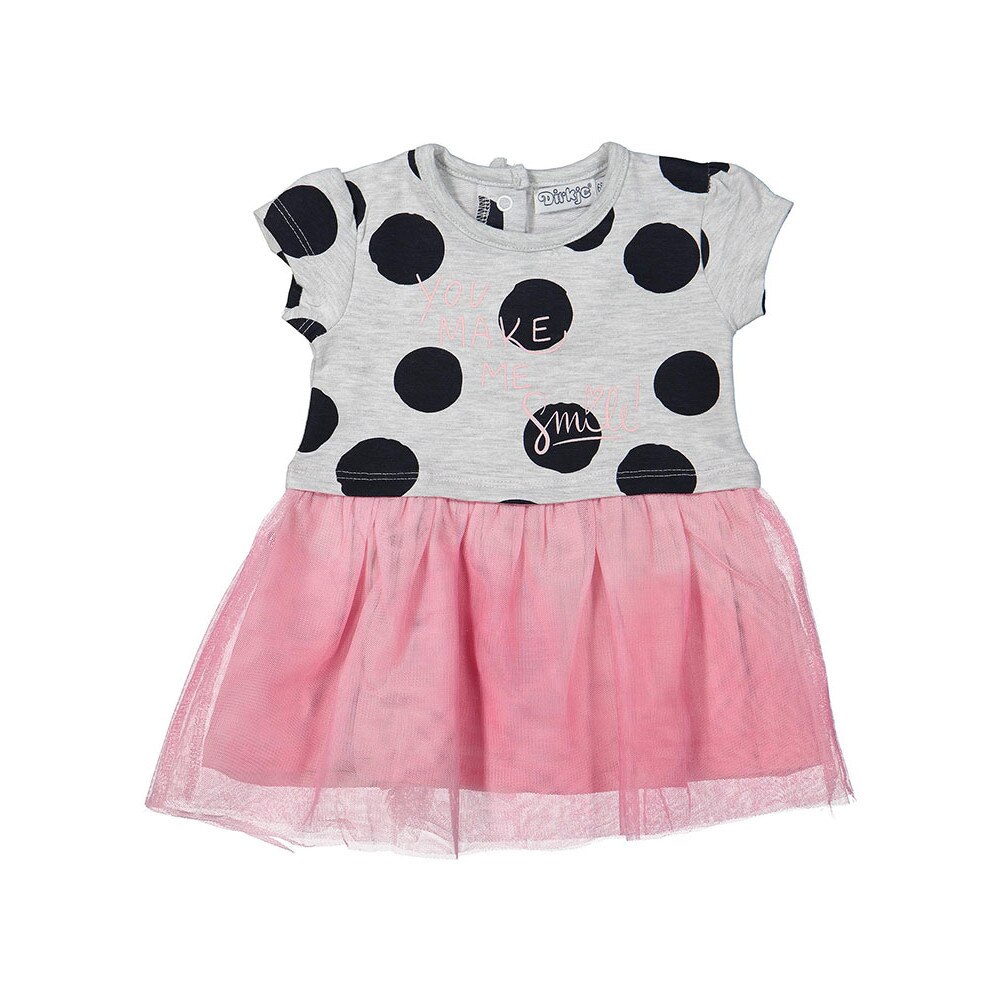 Rochie fetite, Dirkje, cu buline, roz