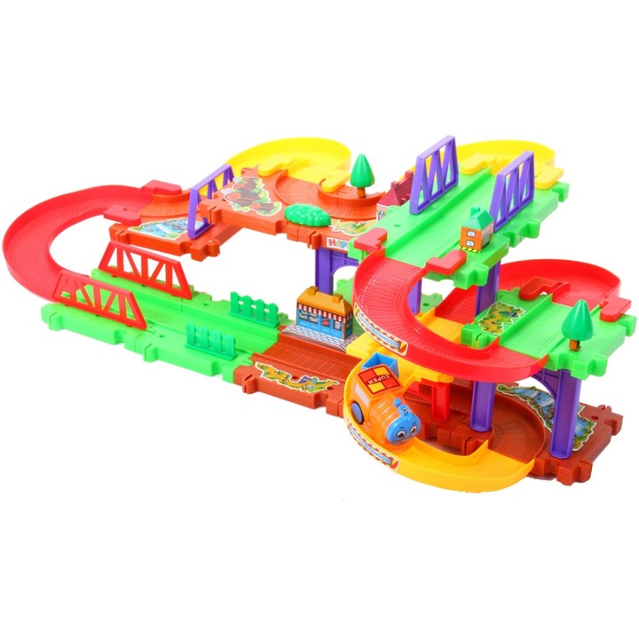 IdealStore HAPPY Maggic Route kirakós, különleges elemekkel kiegészítve, segíti a gyerekek képzeletének, logikus gondolkodásának és koordinációs készségeinek fejlesztését, tartós anyagokból készült, zöld/lila