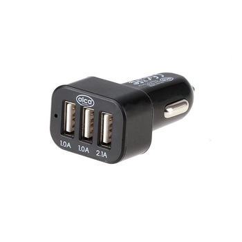 Adaptor pentru bricheta auto 3xUSB negru Adaptor pentru bricheta auto 3xUSB negru