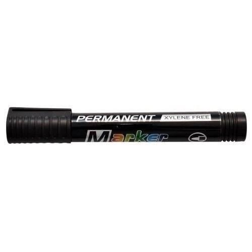 Marker permanent Eco 808, varf rotund, scriere de 2 - 4 mm, capac cu clip, negru