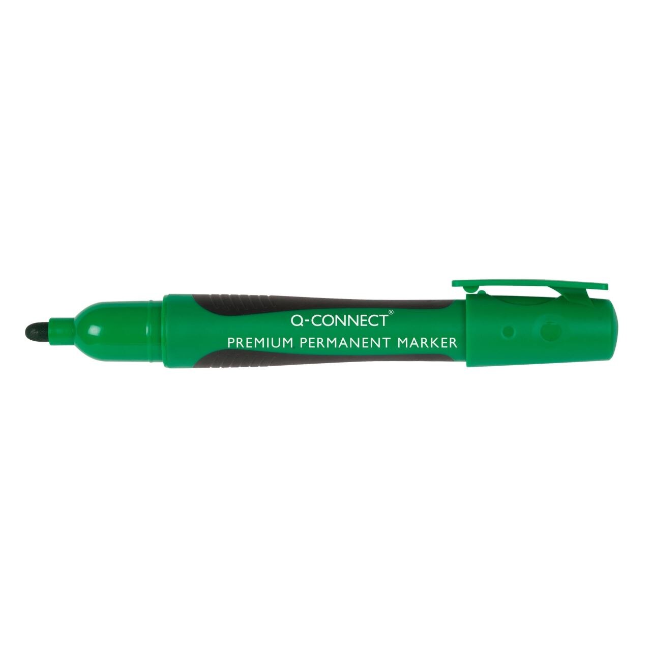 Marker permanent Q-CONNECT Premium, varf rotund, scriere de 2 - 3 mm, verde