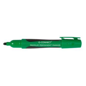 Marker permanent Q-CONNECT Premium, varf rotund, scriere de 2 - 3 mm, verde Marker permanent Q-CONNECT Premium, varf rotund, scriere de 2 - 3 mm, verde