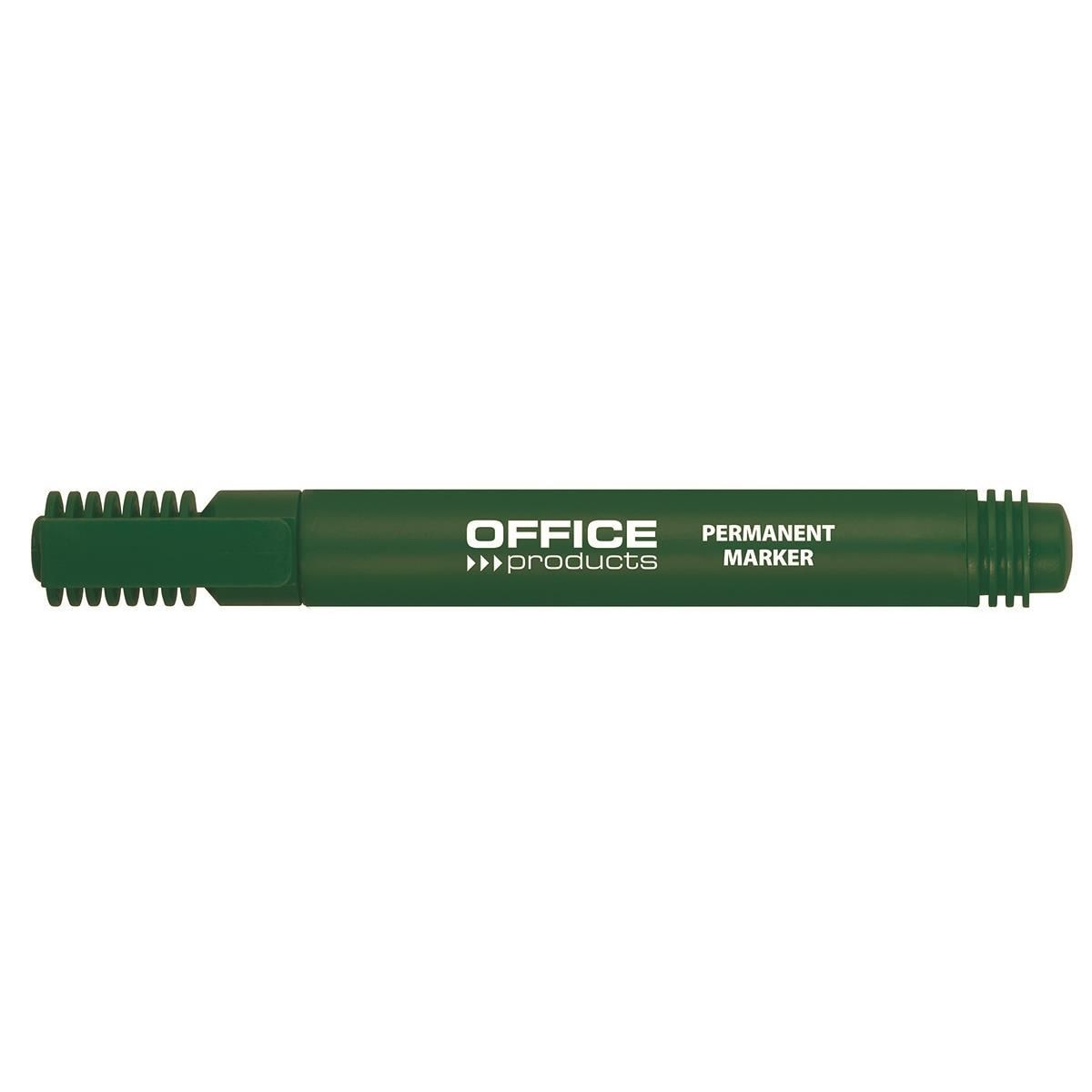 Marker permanent OFFICE Products, varf rotund, scriere de 1 - 3 mm, verde