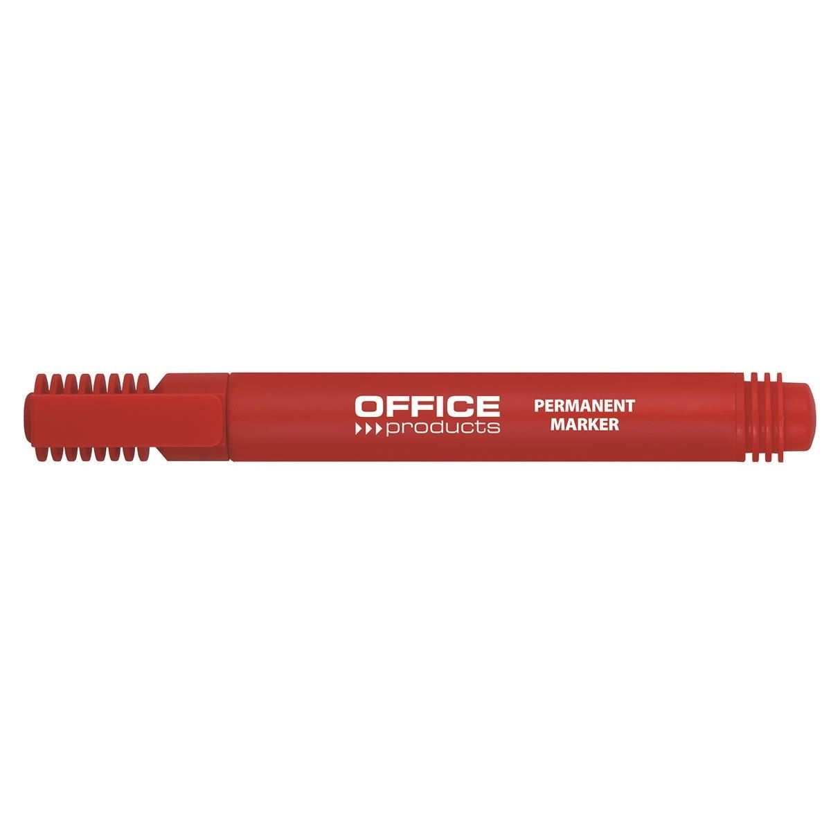 Marker permanent OFFICE Products, varf rotund, scriere de 1 - 3 mm, rosu