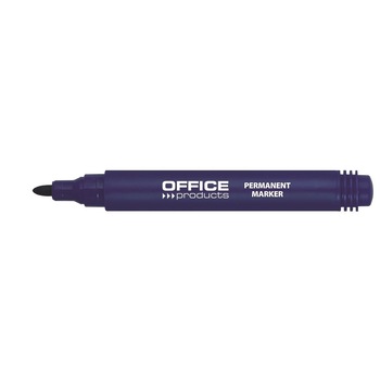 Marker permanent OFFICE Products, varf rotund, scriere de 1 - 3 mm, albastru Marker permanent OFFICE Products, varf rotund, scriere de 1 - 3 mm, albastru