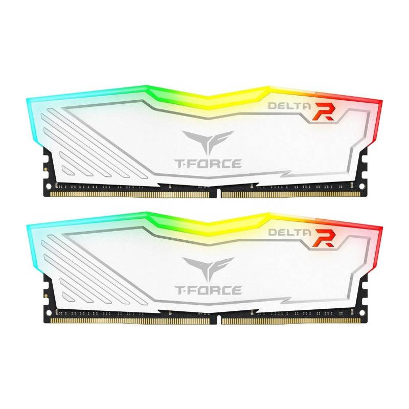 Memorie Team Group T-Force Delta RGB White DDR4 - 16GB (2x8GB) 3200MHz CL16-18-18-38 1.35V