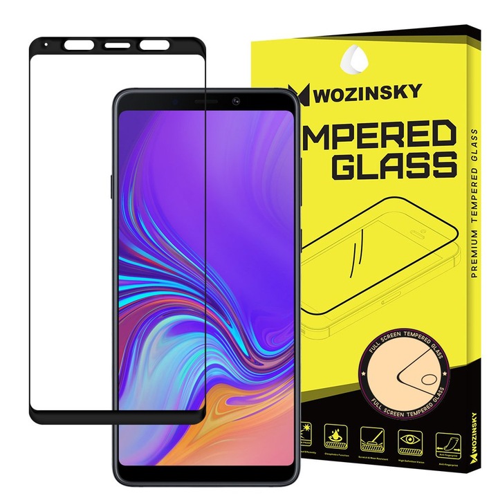 Протектор Wozinsky Full Glue за Galaxy A9 2018 A920, черен