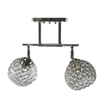 Candelabru NG 71341-2, abajur cu cristale brate reglabile 2 x E 27, 40 W, 220 V, Metal, Crom Candelabru NG 71341-2, abajur cu cristale brate reglabile 2 x E 27, 40 W, 220 V, Metal, Crom
