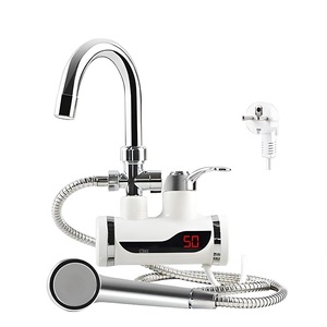 Robinet Electric Instant SIKS, Apa Calda 30-60°, Putere 3000W, Display LCD, Presiune: 0.04-0.5MPa, cu Para de Dus, Alb