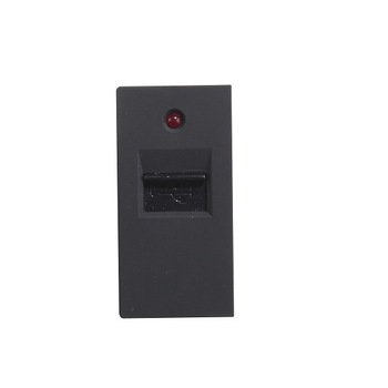Modul priza 1/2 USB Incarcare 1A Negru pentru rama Torelectric Modul priza 1/2 USB Incarcare 1A Negru pentru rama Torelectric
