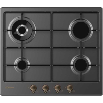 Plita incorporabila Candy CHW6BR4WGTGH, Gaz, 4 arzatoare, 60 cm, Antracit Plita incorporabila Candy CHW6BR4WGTGH, Gaz, 4 arzatoare, 60 cm, Antracit