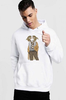 Hanorac Barbati Alb - Berbec Fashion Hanorac Barbati Alb - Berbec Fashion