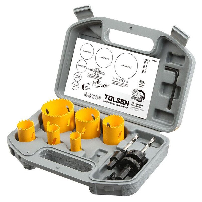 Set de 9 Carote Bi-Metale Tolsen