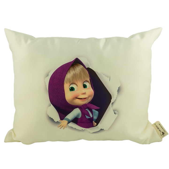 Възглавница Принт-сублимация Маша, Бял, 45/40см