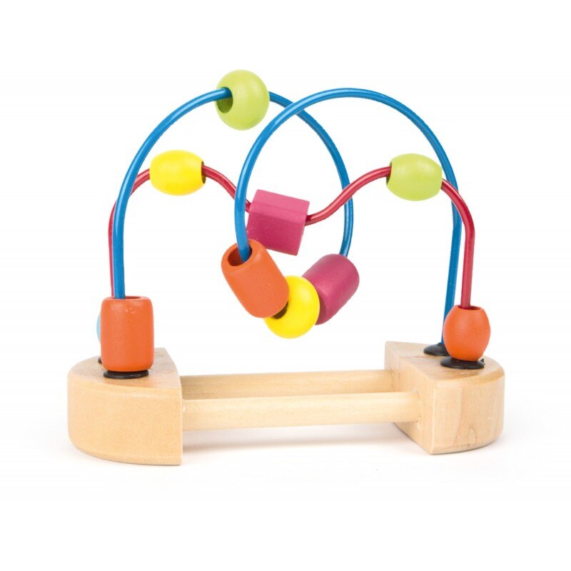 Circuit cu bile din lemn - set de 3, Small Foot, multicolor, lemn, 1 an+