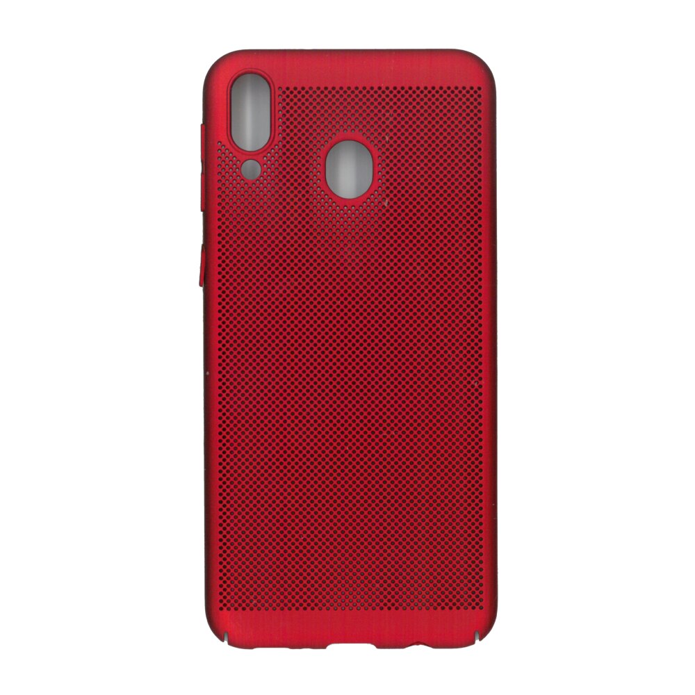 Husa spate cu perforatii pentru Samsung Galaxy M20 - EuroCELL Air Case, rosu