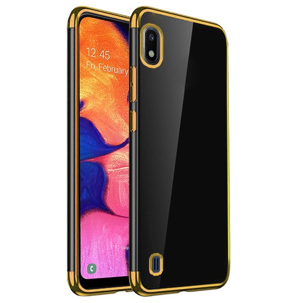 Husa Samsung Galaxy A10 TPU Transparenta / Gold