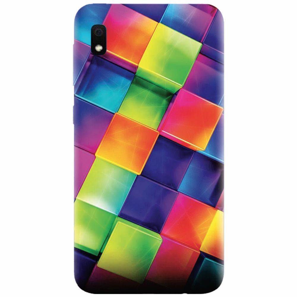 Husa silicon pentru Samsung Galaxy A10, 3D Geometric Colorful