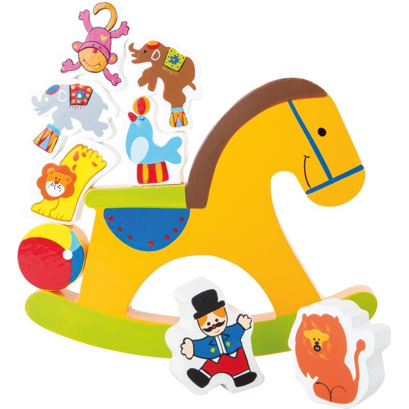 Joc de stivuit Calut, Small Foot, multicolor, lemn, 3 ani+