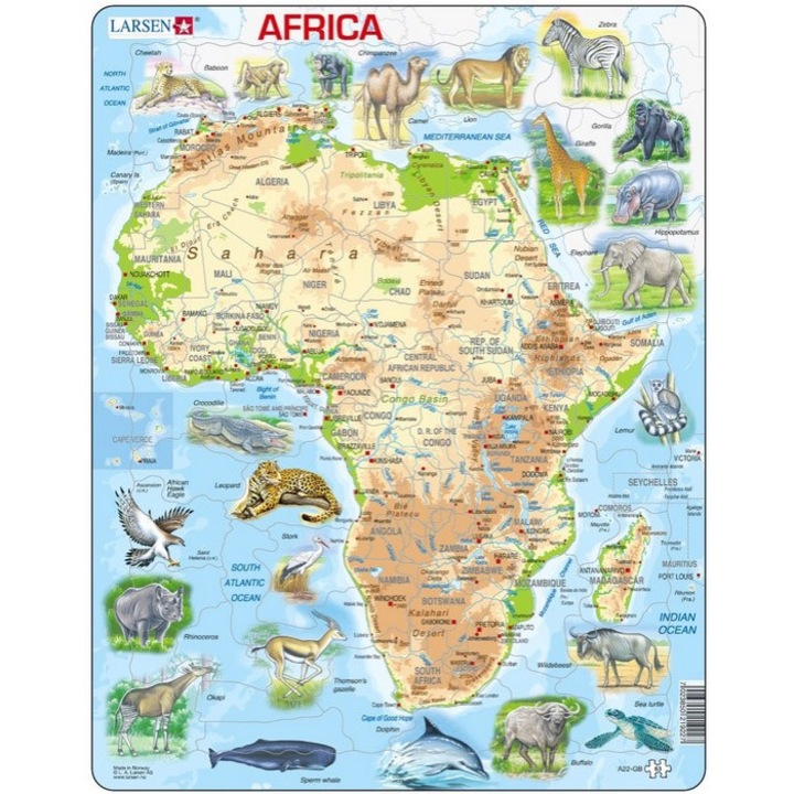 Puzzle Larsen - Africa, 63 darab, (48692)