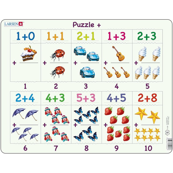 Larsen - Mathematik Addieren 20 darabos Puzzle