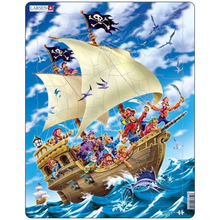 Puzzle Larsen - Pirate Ship, 30 darab, (48724)