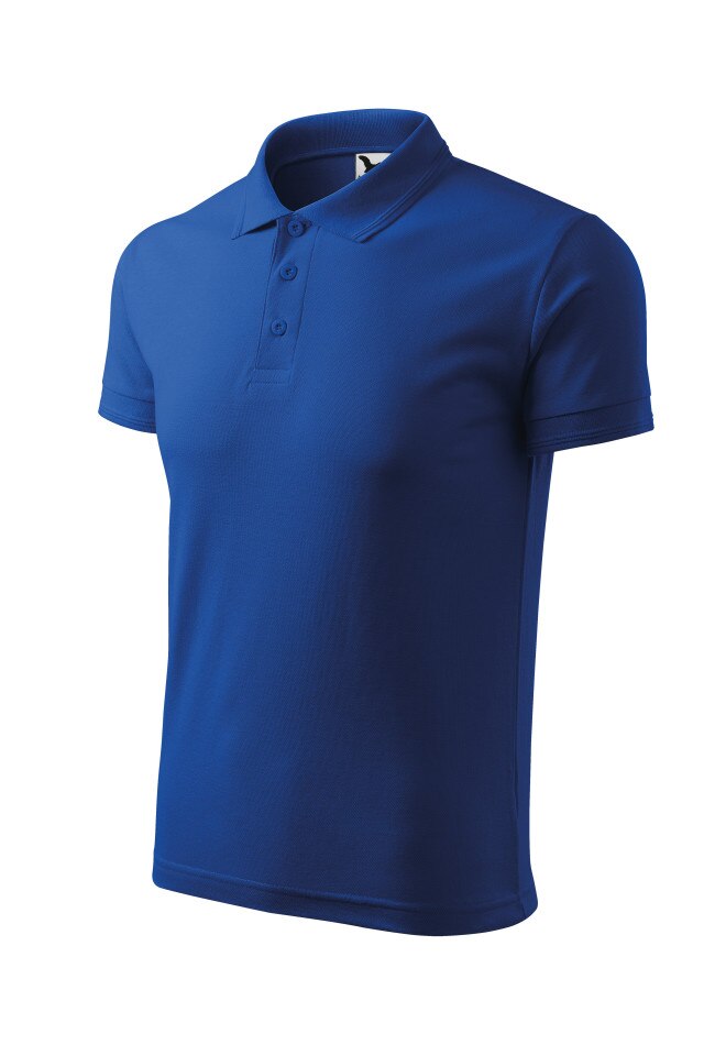 Tricou Polo Pique barbati, bumbac, Albastru