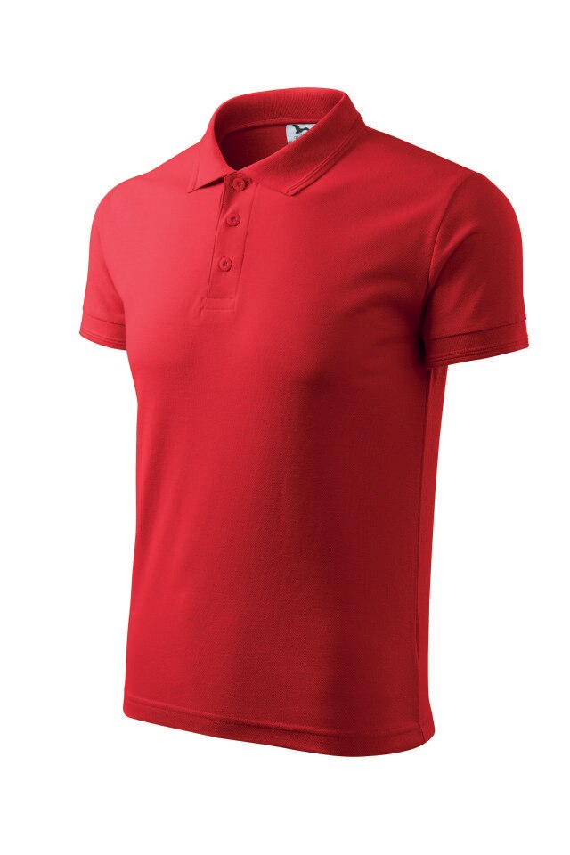 Tricou Polo Pique barbati, bumbac, Rosu