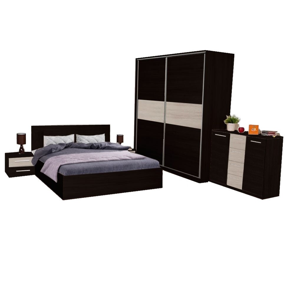 Dormitor Scarlet L180 x h 200cm, Wenge/Ferrara