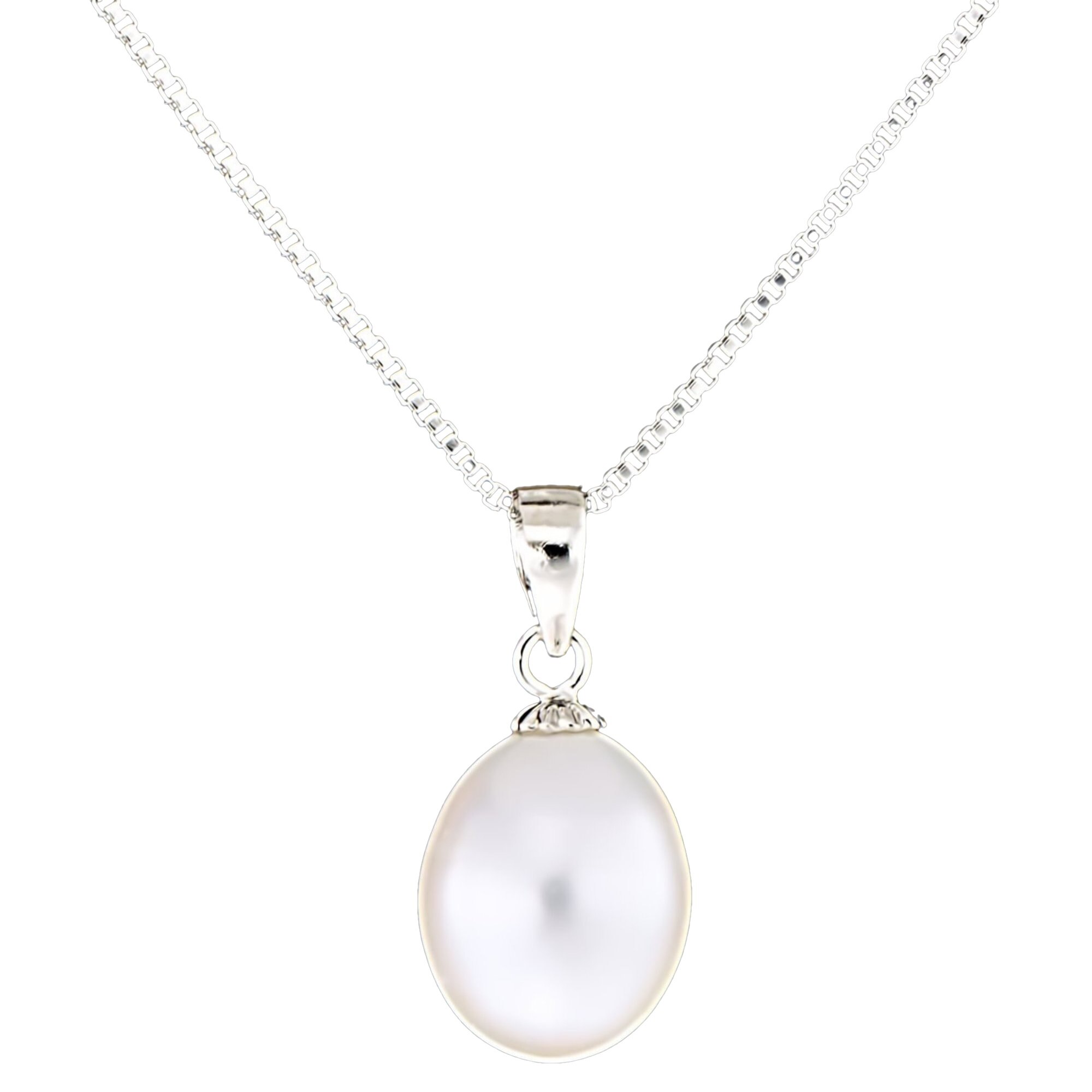 Colier din Argint 925 cu Perla Naturala, Pearl White