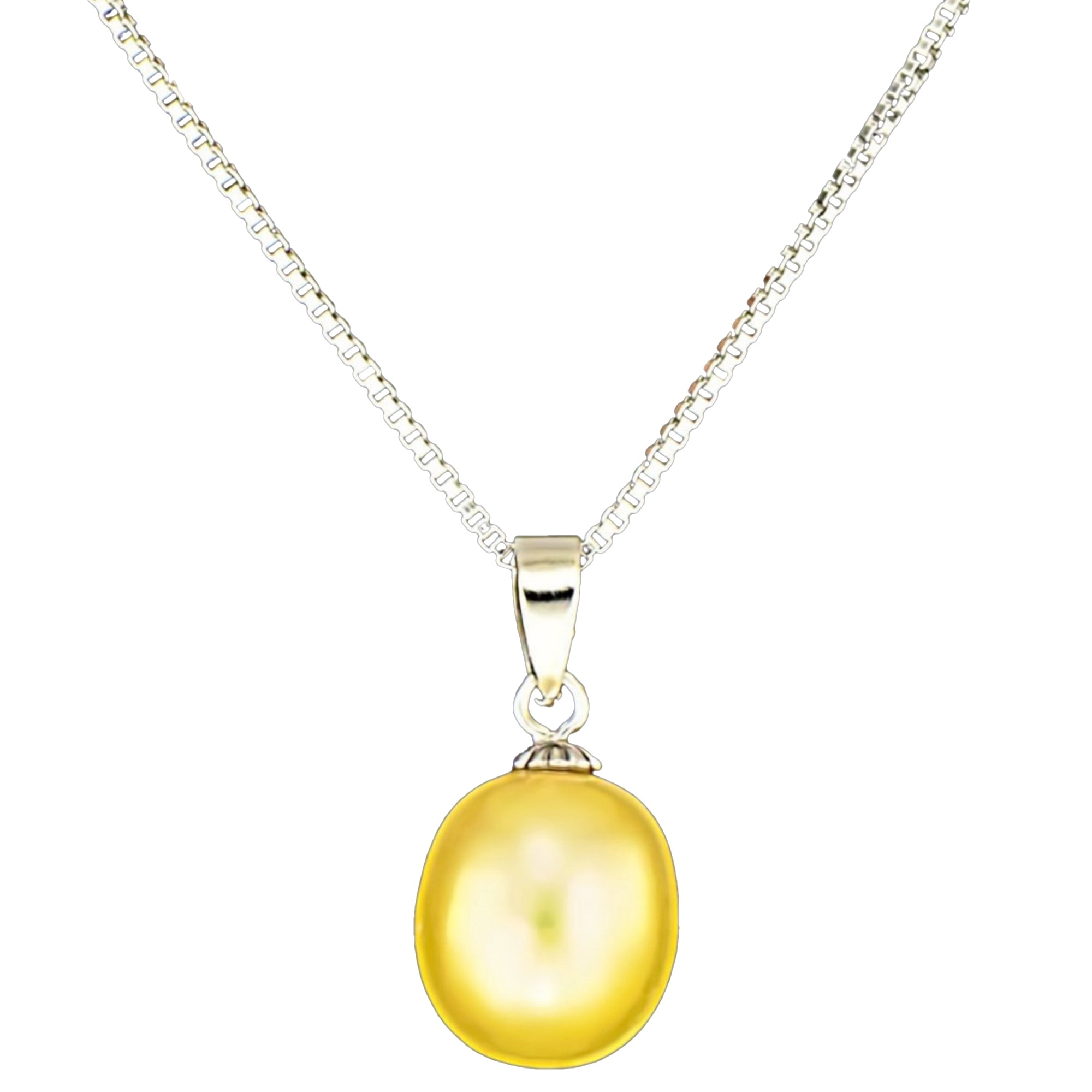 Colier din Argint 925 cu Perla Naturala, Pearl Gold