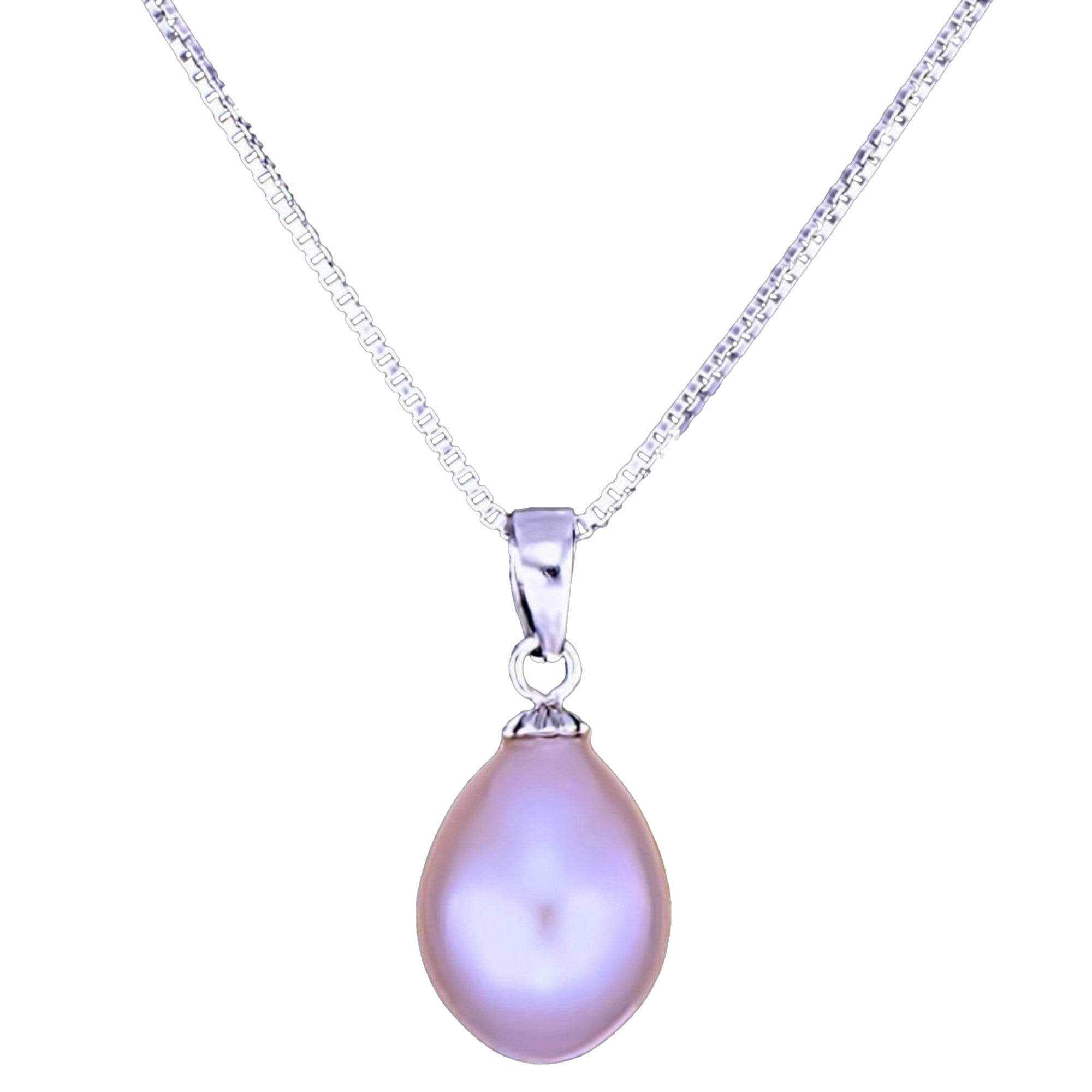 Colier din Argint 925 cu Perla Naturala, Pearl Purple